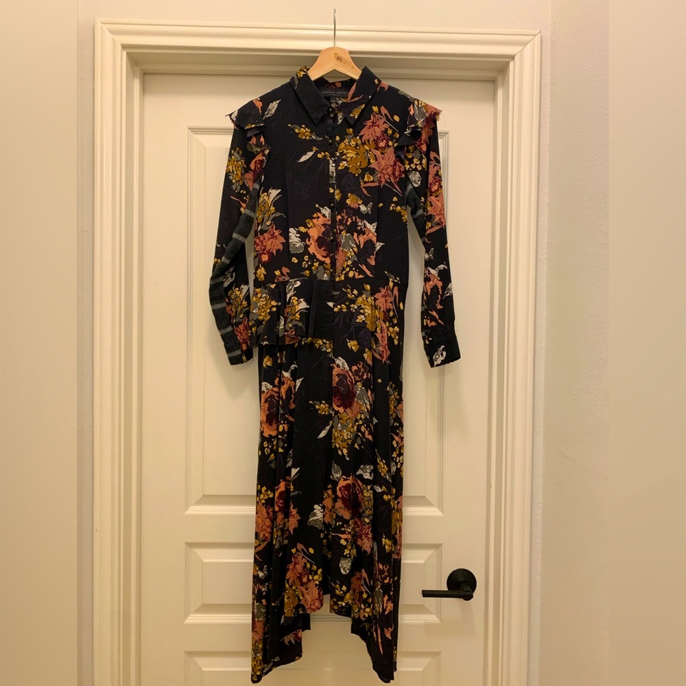 Burning Torch Silk Maxi Dress